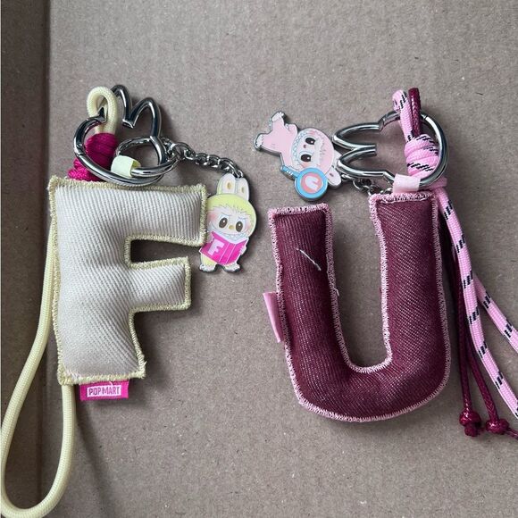 Pop Mart Pin for Love Series Letters F and U Open Box NEW - Picture 2 of 6